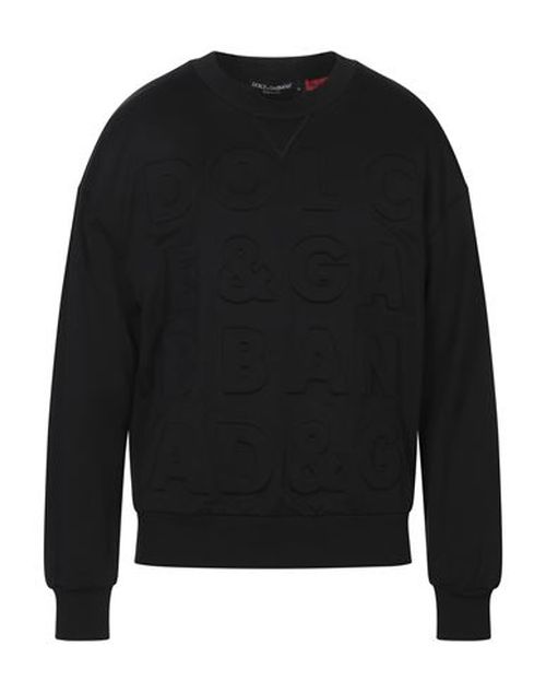 Dolce & gabbana Man Sweatshirt Black Size XS Cotton, Elastane