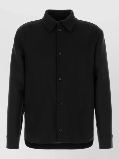 Jil Sander - wool shirt coat collared long sleeve