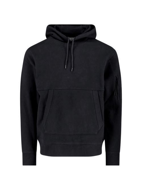 C. p. Company Classic Hooded Cotton Hoodie with Zip Sleeve Pocket