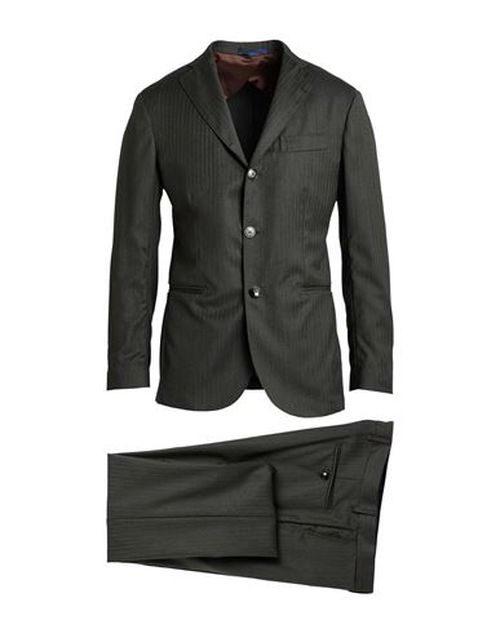 Man Suit Dark green Size 40 Virgin Wool