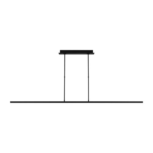 Nightshade Black LED Linear Suspension from the Stagger Collection