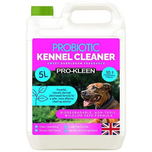 ProKleen Pro-Kleen ProBiotic Kennel Cleaner 5L, Cleans & Neutralises Odours, Biodegradable, Non-Toxic, Wildlife & Pet Safe Bubblegu
