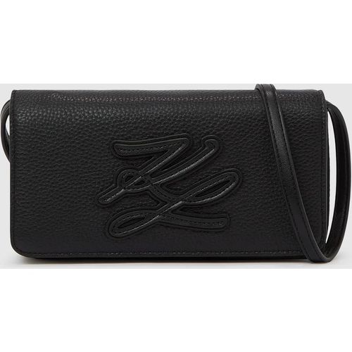 Karl Lagerfeld - Mini Sac À Bandoulière K/autograph Avec Écusson, Femme, Noir-nickel, : One