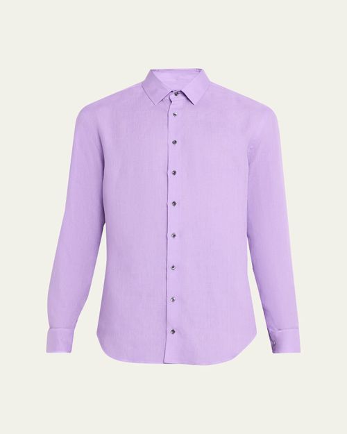 Men's Solid Linen Classic-Fit Sport Shirt