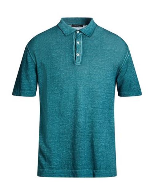 Man Sweater Deep teal Size 40 Linen, Cotton