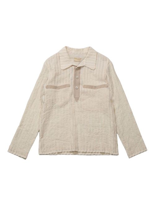 Textured two-pocket shirt - Neutrals