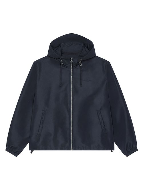 Men's Windbreaker Jacket in Polyfaille Embroidered Paris - Navy