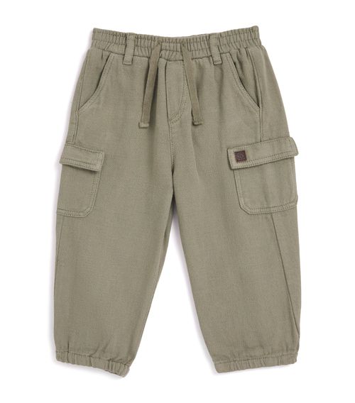 Tartine et Chocolat 남성 Cotton-Linen Cargo Trousers 000000000007725135