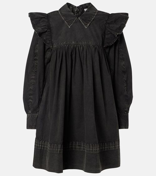 Ruffled cotton minidress