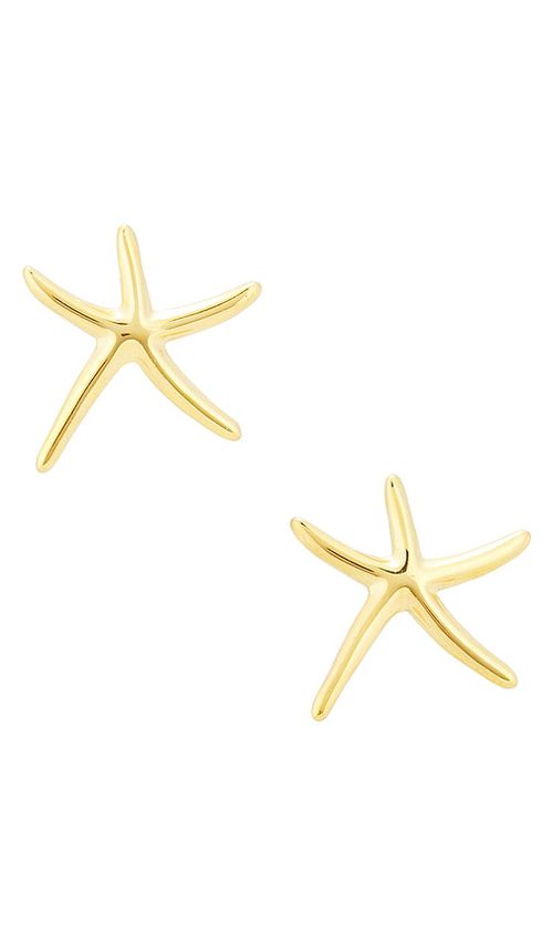 Casa Clara Aleria Stud Earrings in Gold. a