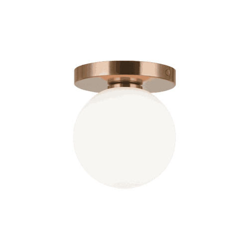 Aged Gold Brass One Light Wall Sconce Ceiling Mount from the Cosmo Collection