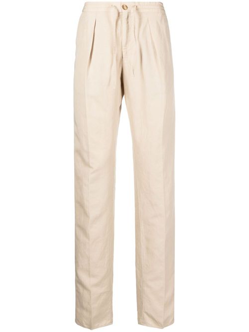 Drawstring-fastening waist trousers - Neutrals