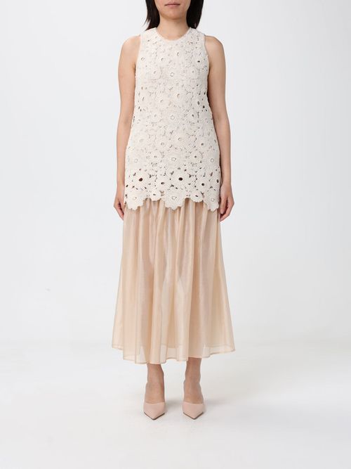 Dress Woman color Yellow Cream