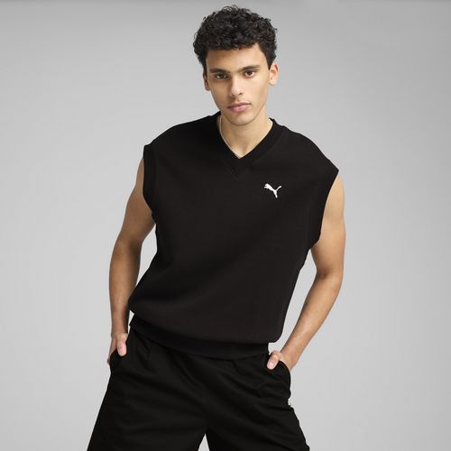 PUMA WARDROBE ESSENTIALS Men's Relaxed Vest in Black, Size S