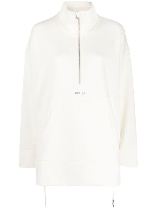 Oversized quarter-zip sweatshirt - Neutrals