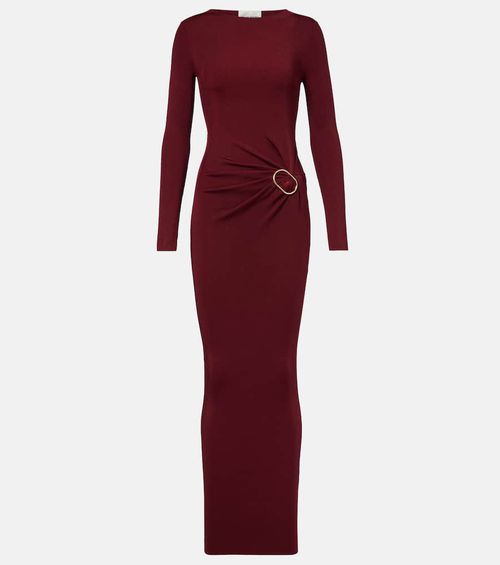 Gathered jersey maxi dress