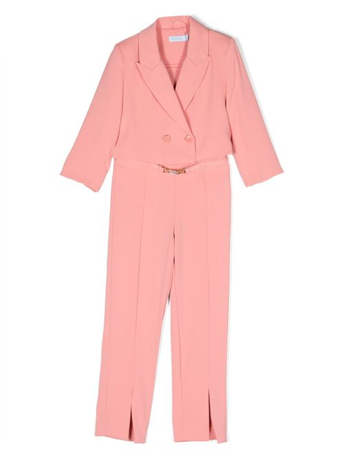 Cropped double-breasted suit - Pink