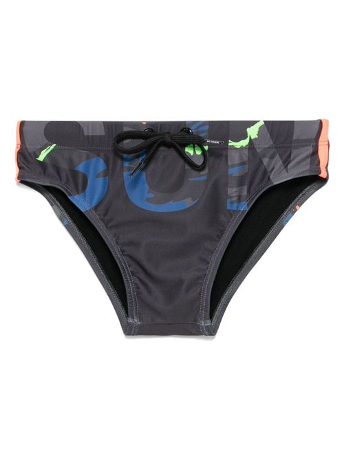 Logo-print swim briefs - Black