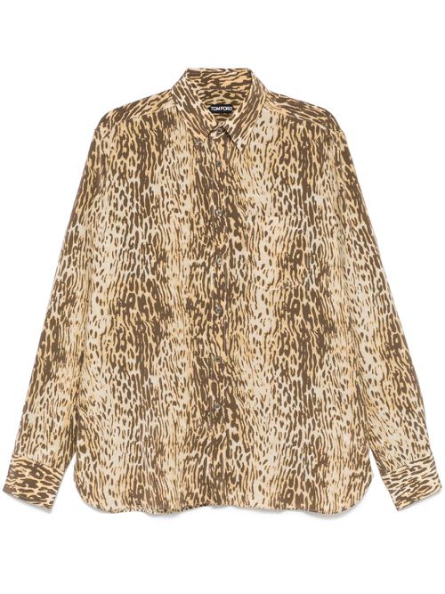 Animal-print shirt - Neutrals