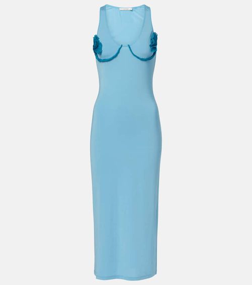 Cosimina floral-appliqué midi dress