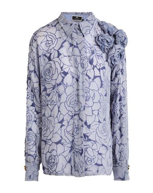 Elisabetta Franchi Woman Shirt Lilac Size 10 Viscose, Silk