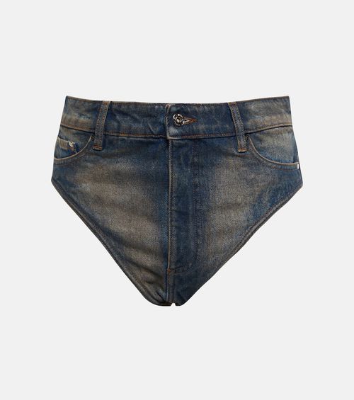 Janty high-rise denim shorts