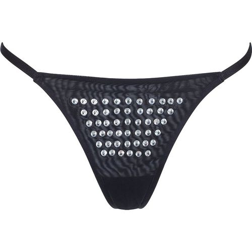 Bluebella BB x Ashish Silver Diamante Satin and Mesh Thong