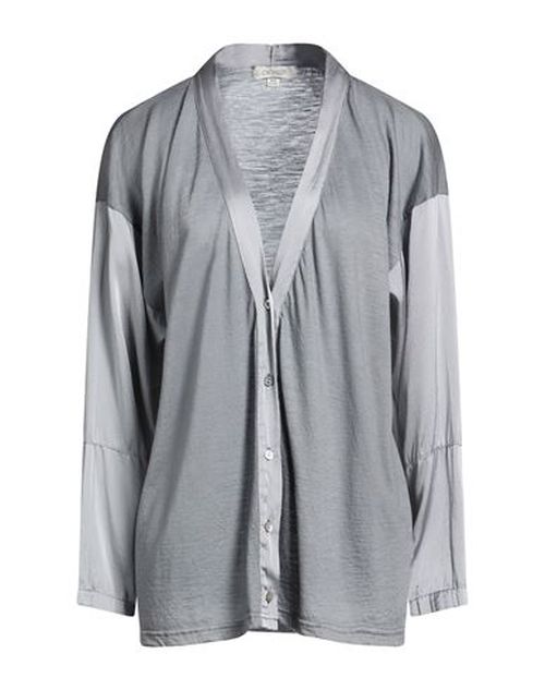 Woman Cardigan Grey Size M Virgin Wool, Silk, Elastane