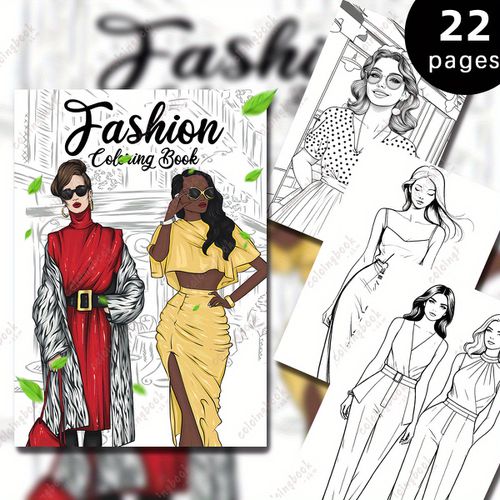 TEMU upgraded Deluxe Version, Thickened Paper 22 Pages, 29 * Fashion Painting Coloring Book, Unique Cover, Suitable For Adults | Valentine