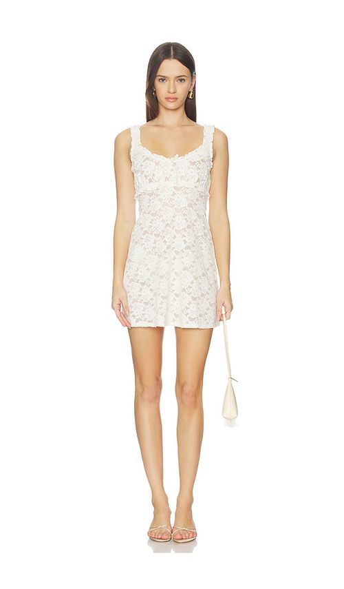 For Love & Lemons Cloud Lace Slip Dress in White. - M also in L, S, XL