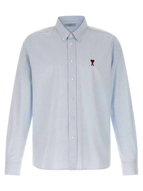 Striped Oxford Cotton Shirt — Blue
