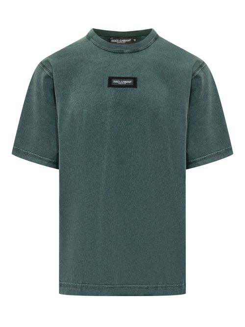 Classic Giro Neck T-Shirt with Front Logo