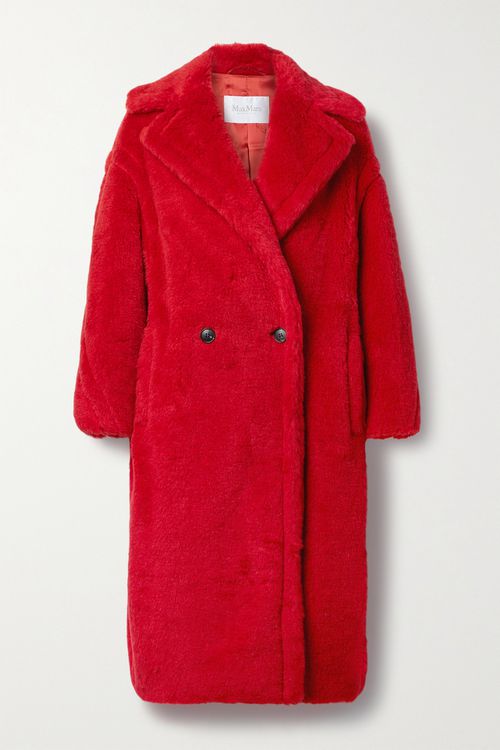 Tedgirl Double-breasted Alpaca, Wool And Silk-blend Coat - Red - x small