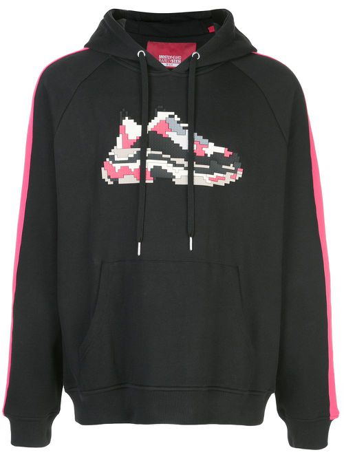 Sweet Rave appliqued hoodie - Black