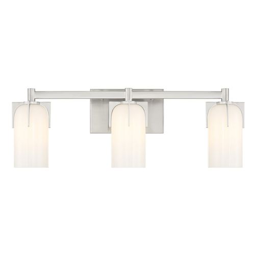 Caldwell 3-Light Bathroom Vanity Light in Satin Nicke