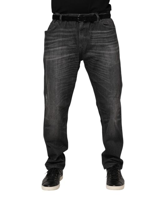 Gray Washed Denim Jeans — Gray