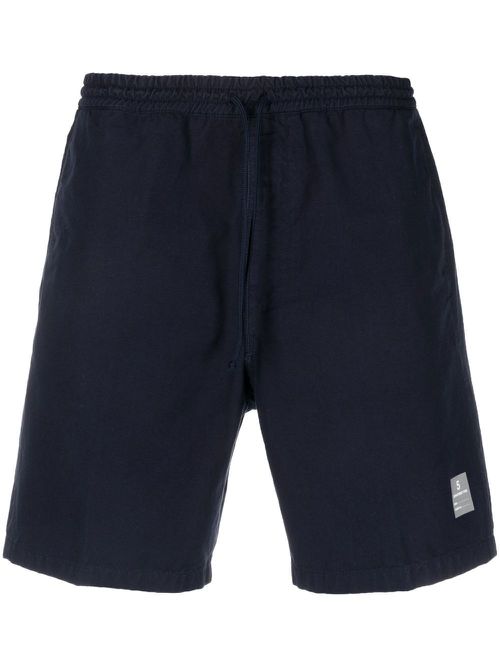 Cotton drawstring bermuda-shorts - Blue