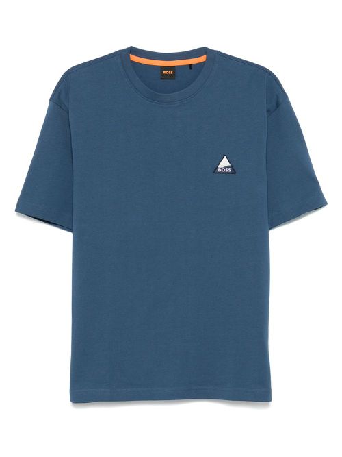 BOSS logo-patch T-shirt - Blue