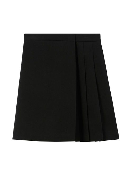 Jersey pleated skirt - Black