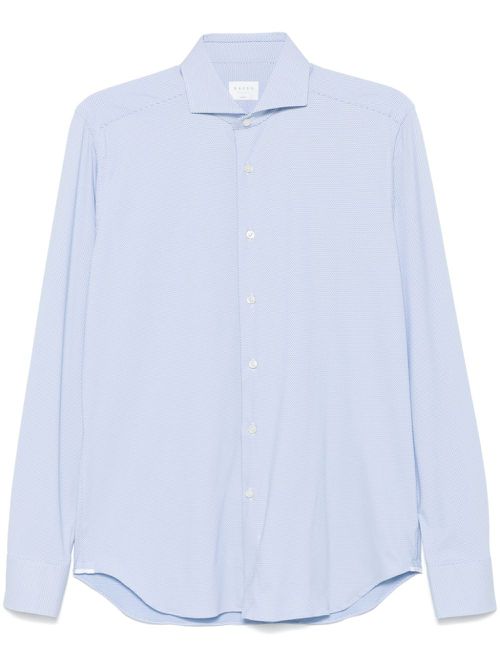 Patterned-jacquard shirt - Blue