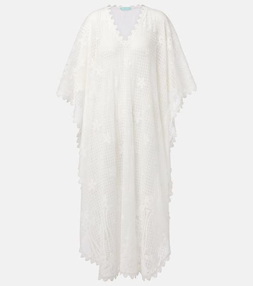 Josephine ruffled cotton-blend kaftan