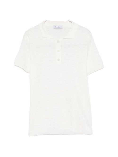 Base Milano Linen And Cotton Blend Polo Shirt