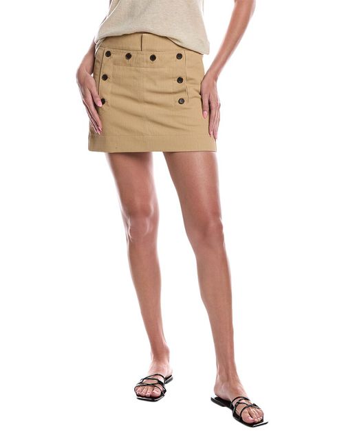 A. L.C. Elli Linen-Blend Mini Skirt