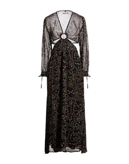 Woman Maxi dress Black Size 10 Viscose