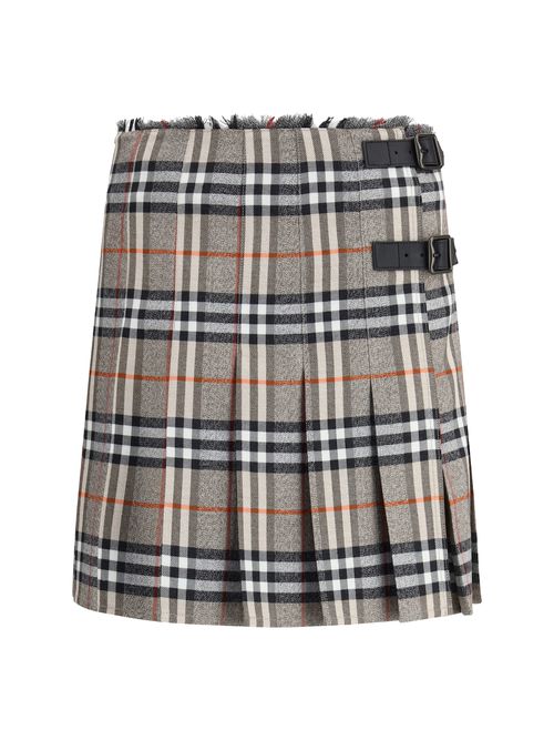 Check Archive Wool Miniskirt