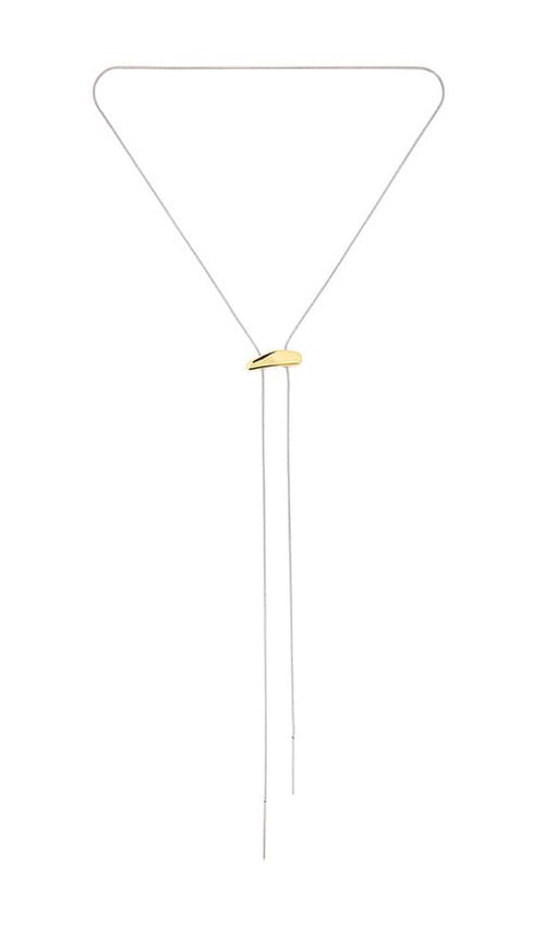 BRACHA Lauren Two Tone Lariat Necklace in Two Tone.  a