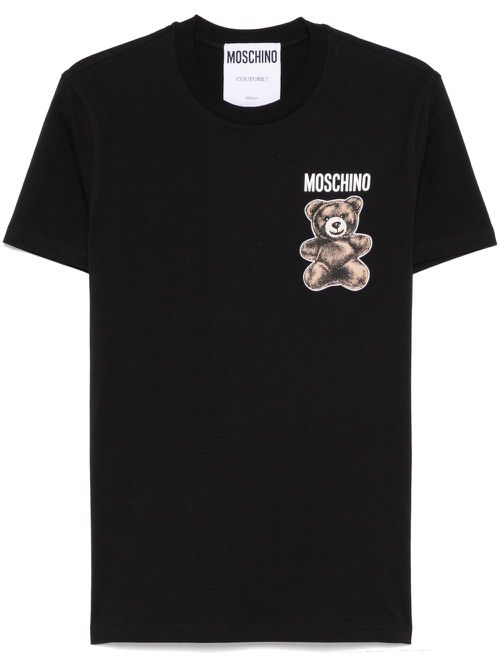 Teddy bear-print T-shirt - Black
