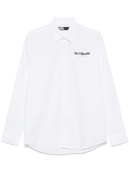 Logo-raised shirt - White