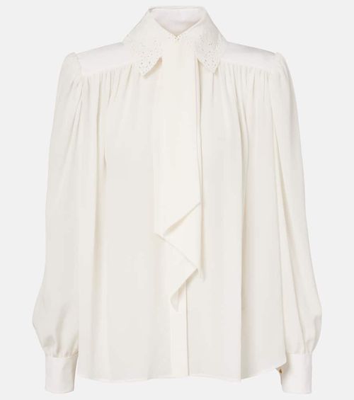 Chloé Scarf-detail silk crêpe de chine blouse