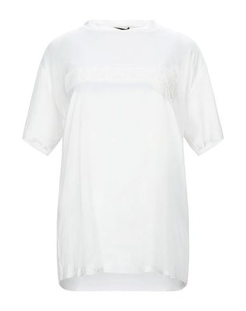 Woman Top Ivory Size 4 Rayon, Elastane